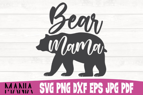 Bear Mama SVG Cut File Design for Creative Projects