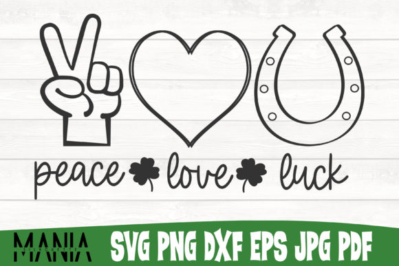 Peace Love Luck SVG: Versatile Cut File Design